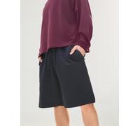 Bershka - Bermuda basic in felpa blu-Blu navy L