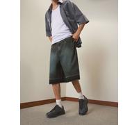 Bershka - Bermuda stile skater verdi-Verde 34