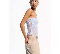 Bershka - Blonde - Body a fascia in pizzo azzurro-Blu S