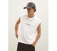 Bershka - Canotta bianca ricamata-Bianco S