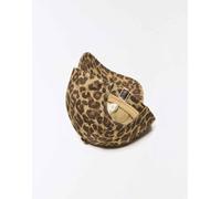 Bershka - Cappellino marrone con stampa animalier ricamata M