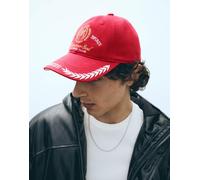 Bershka - Cappellino rosso ricamato M