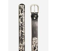 Bershka - Cintura larga nera con borchie-Nero M