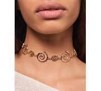 Bershka - Collarino a spirali dorato-Oro M