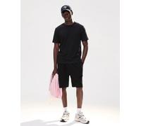 Bershka - Completo con t-shirt squadrata e pantaloncini neri-Neutro XL