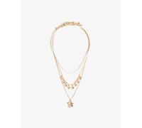 Bershka - Confezione da 3 collane color oro con ciondoli a fiore e in perle sintetiche M