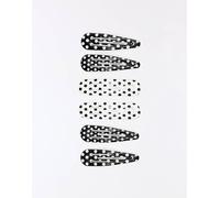 Bershka - Confezione da 3 mollette a pois bianchi-Bianco M