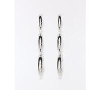 Bershka confezione da 3 orecchini a cerchio di misure assortite color argento M