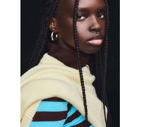 Bershka - Confezione da 3 orecchini marroni effetto resina-Marrone M