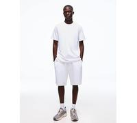 Bershka - Coordinato bianco con t-shirt e pantaloncini-Nero M