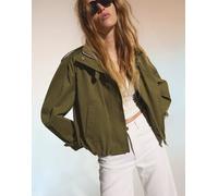 Bershka - Giacca arricciata kaki con fibbie-Verde L