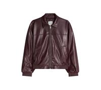 Bershka - Giacca bordeaux oversize in pelle sintetica-Rosso L