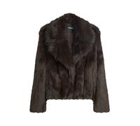 Bershka - Giacca in pelliccia sintetica marrone S