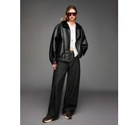 Bershka - Giacca oversize nera double-face-Nero M