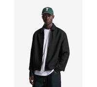 Bershka - Giacca rustica squadrata nera-Nero M