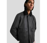 Bershka - Giacca squadrata nera effetto cerato-Nero L