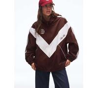 Bershka - Giacca tecnica marrone con ricamo S