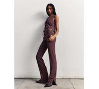 Bershka - Gilet sartoriale bordeaux-Rosso M