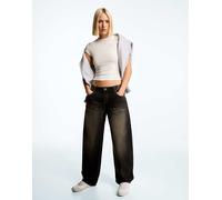 Bershka - Jeans a cilindro nero sporco 38