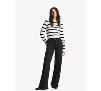 Bershka - Jeans a fondo ampio senza cuciture con tasche neri-Nero 46