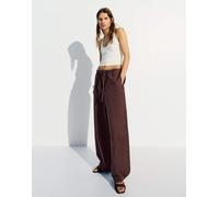Bershka - Jeans a palloncino a vita bassa ampi marroni-Marrone S