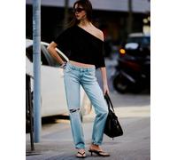 Bershka - Jeans a vita bassa blu medio 40