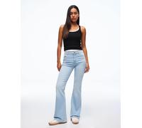 Bershka - Jeans a zampa azzurro chiaro-Blu 38