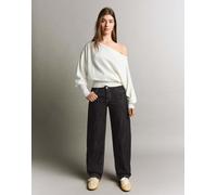 Bershka - Jeans ampi a vita bassa bombati neri-Nero 48