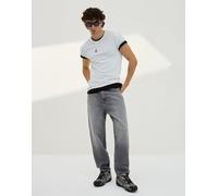 Bershka - Jeans ampi grigi-Grigio 40