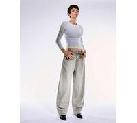 Bershka - Jeans ampi grigio chiaro a palloncino 48