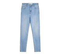 Bershka - Jeans morbidi skinny a vita super alta azzurri-Blu 38