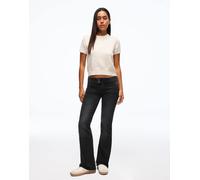 Bershka - Jeans bootcut neri a vita bassa-Nero 48