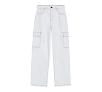 Bershka Jeans cargo offwhite Donna - Abbigliamento - Taglie comode - Jeans Bershka 30-31