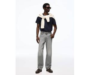 Bershka - Jeans dritti grigio chiaro 34