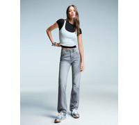 Bershka - Jeans dritti grigio chiaro 44