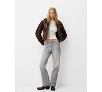 Bershka - Jeans dritti grigio chiaro 48