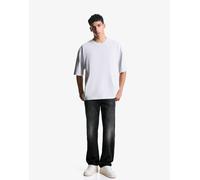 Bershka - Jeans dritti vestibilità comoda neri-Nero 44