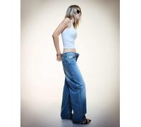 Bershka - Jeans larghi a cilindro blu 48