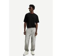 Bershka - Jeans larghi cargo grigi-Grigio 40