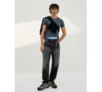 Bershka - Jeans larghi neri-Nero 38