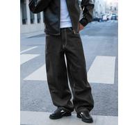 Bershka - Jeans molto larghi neri-Grigio 40