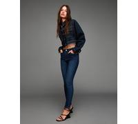 Bershka - Jeans morbidi skinny a vita super alta blu 42