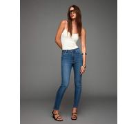 Bershka - Jeans morbidi skinny a vita super alta blu medio 40