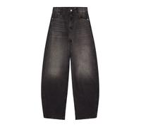 Bershka - Jeans cilindrici a vita alta neri-Nero 42