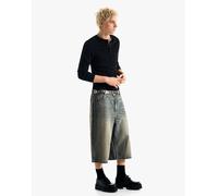 Bershka - Jorts in denim stile bermuda extra larghi blu 46