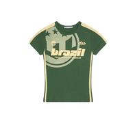 Bershka - T-shirt a maniche corte verde con stampa sportiva S