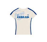 Bershka Maglietta blu / blu chiaro / bianco Donna Bershka L