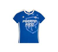 Bershka Maglietta blu reale / blu chiaro / bianco Donna Bershka S