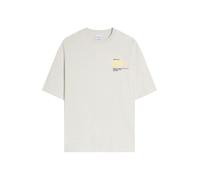 Bershka Maglietta giallo / grigio chiaro / nero Uomo Bershka XL