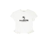 Bershka Maglietta nero / offwhite Donna Bershka XS